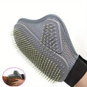 Gentle Deshedding Pet Grooming Glove - Efficient Dog & Cat Hair Removal Brush with Massage Tips for Stress-Free Grooming